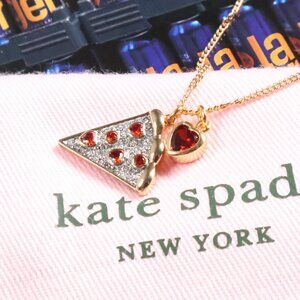 Kate Spade Pizza My Heart Necklace Multicolor Gold
